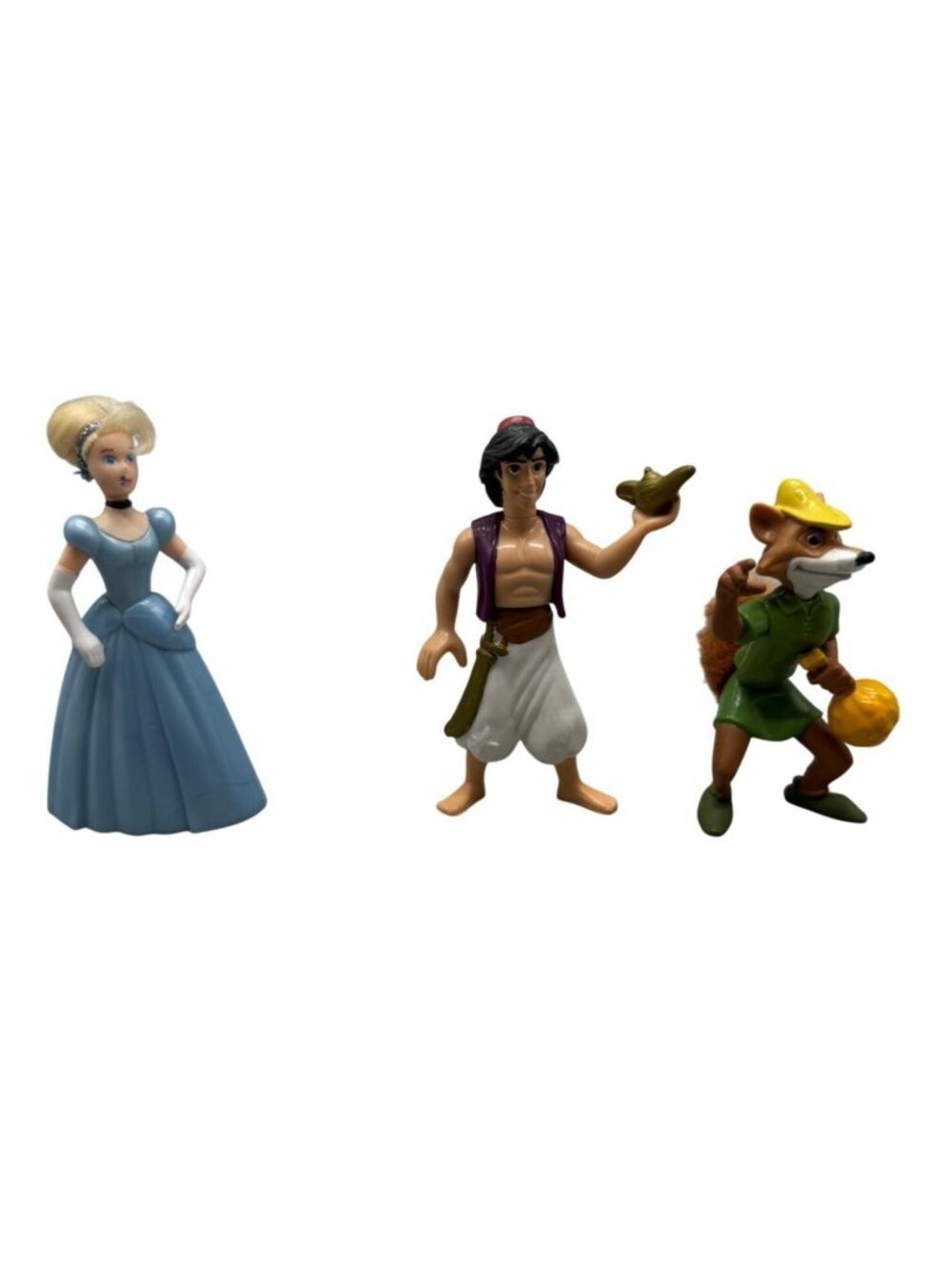 Disney Princess & Robin Hood fox Aladin Figurines Set 3 mini toy collectables